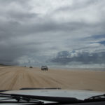 Driving on the beach at Fraser Island